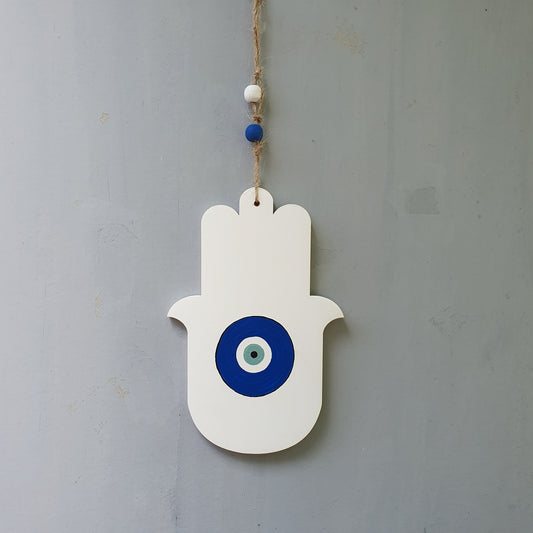 Astar | חמסה מעוצבת לקיר עם עין כחולה בעבודת יד