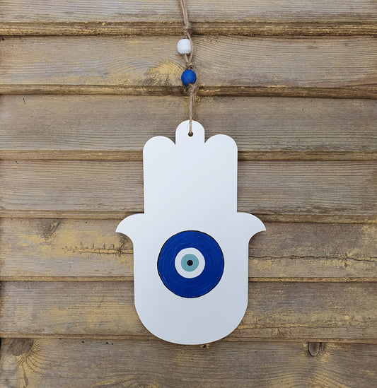 Astar | חמסה מעוצבת לקיר עם עין כחולה בעבודת יד