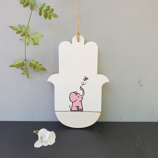 חמסה לחדר ילדים עם פיל וכיתוב אישי